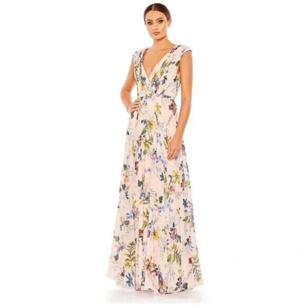 Mac Duggal Floral Maxi Dress - Multicolor